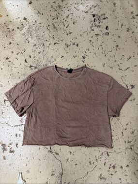 Women's Cropped Tee in Brown